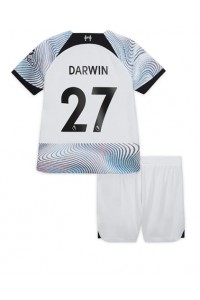 Liverpool Darwin Nunez #27 Babytruitje Uit tenue Kind 2022-23 Korte Mouw (+ Korte broeken)